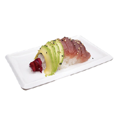 Tartar arroz, atún, aguacate, salsa ponzu y sésamo